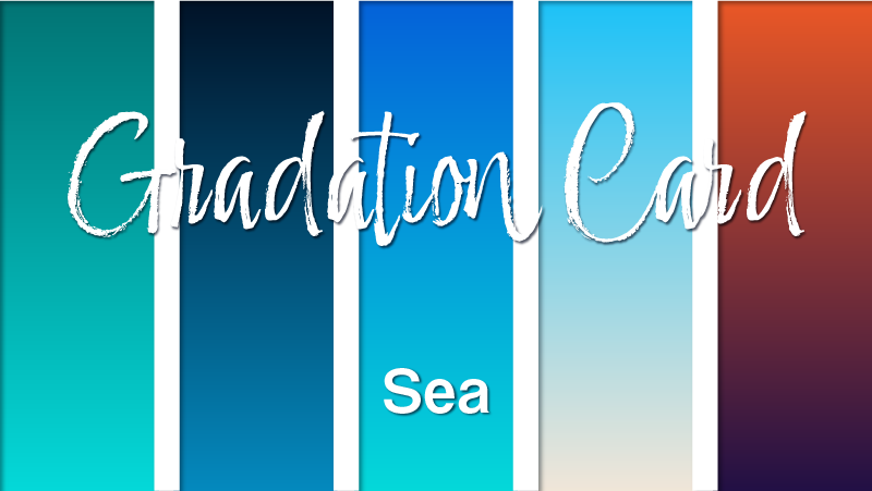 グラデーションの配色パターン #海の色【Gradation Card】